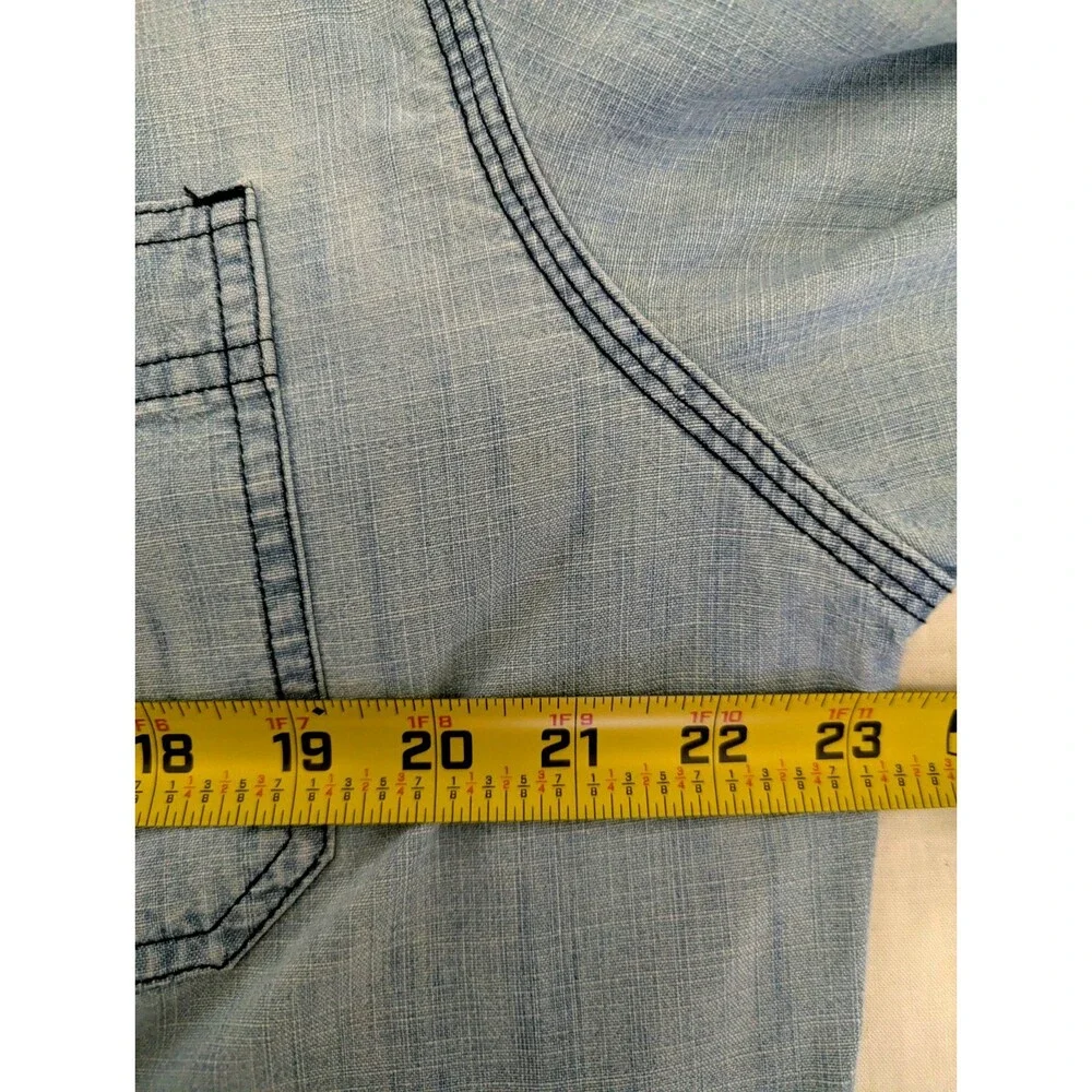 Levi Strauss Blue Denim Long Sleeve Shirt Mens XL